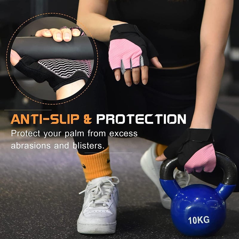 Sunnex Gym Gloves - Fingerless, Breathable Workout Gloves for Weightlifting, Cycling & More - Image 5